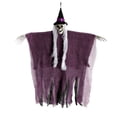 thumbnail image 2 of Gallickan Halloween Decoration Scene Setting Props, Spooky Hanging Witch Pendant, Plastic, Purple, 1pc, 2 of 7
