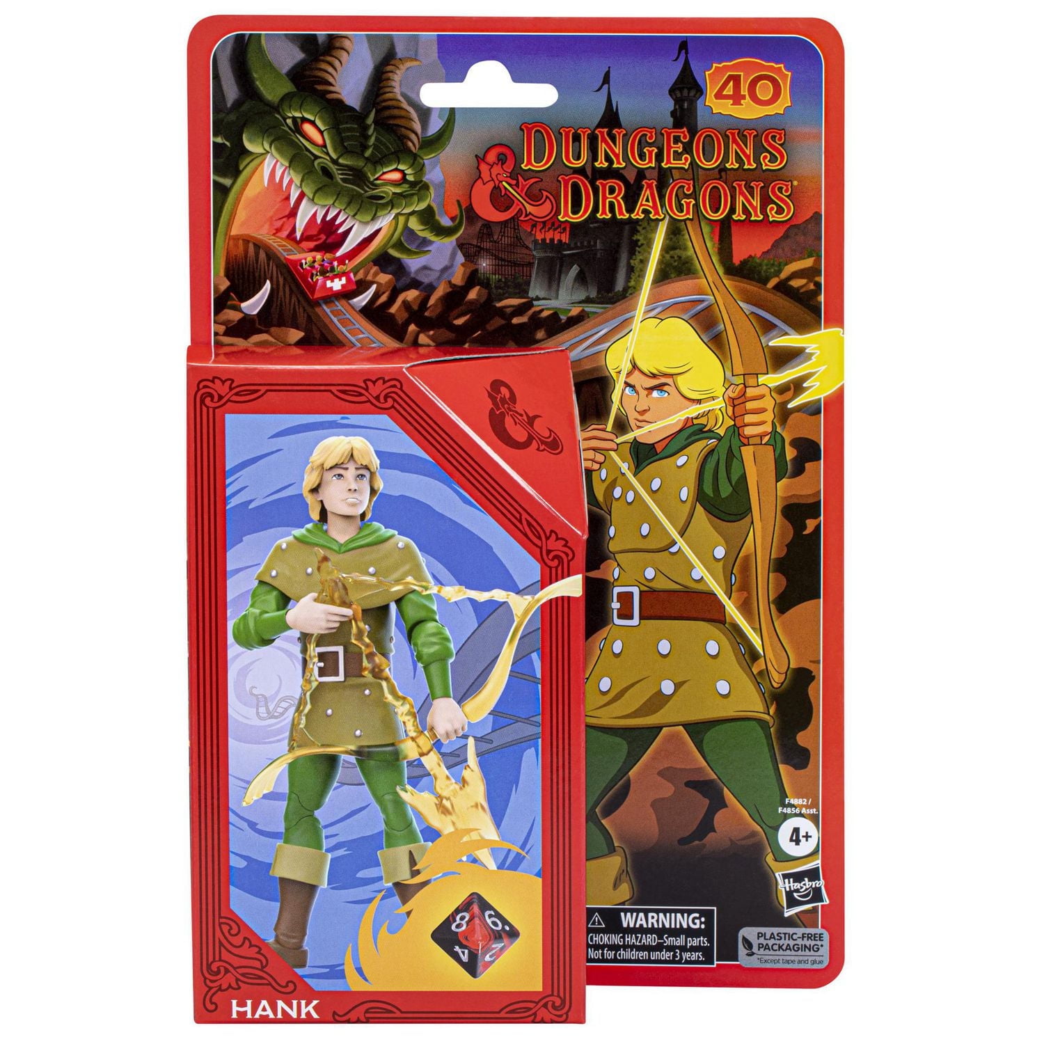 Dungeons & Dragons Cartoon Classics 6-Inch-Scale Hank the Ranger Action Figure, D&D 80s Cartoon, Includes d8 from Exclusive D&D Dice Set