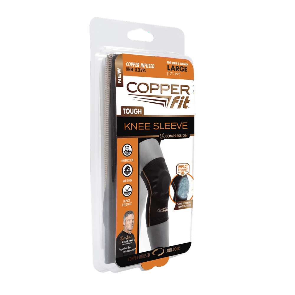 Copper Fit Tough Knee Sleeve, Copper Infused Compression Knee Sleeve
