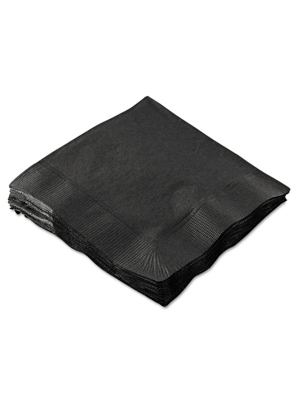Hoffmaster 2-Ply Cocktail Napkins, Black, 1000 count