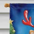 thumbnail image 3 of Pomeranian Christmas Reindeer House Flag, 3 of 5