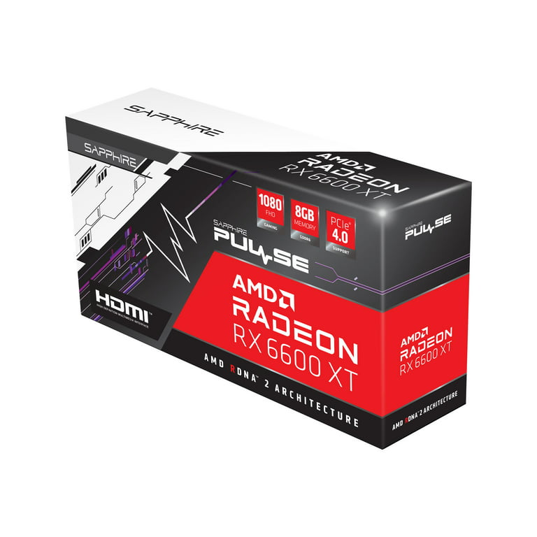 Sapphire Pulse Radeon RX 6600 XT - Graphics card - Radeon RX 6600 XT - 8 GB  GDDR6 - PCIe 4.0 x16 - HDMI, 3 x DisplayPort 