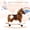 Brown Polyester, variant on XIZE Plush Rocking Horse Pony Animal Toy, Soft Rocker for family