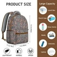 thumbnail image 6 of Paisley Gift Backpack - Durable Waterproof Bookbag for Women & Men, Trendy School & College Backpack with Laptop Sleeve, Stylish Paisley Print, 6 of 6