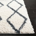thumbnail image 3 of SAFAVIEH Venus Nanda Geometric Shag Runner Rug, Ivory/Dark Grey, 2'2" x 8', 3 of 9