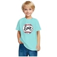 thumbnail image 2 of FamilyThread Toddler Girls Boys Fashionable Short Sleeve Cotton T-Shirt Baseball Print Summer Tops Crew Neck Casual Daily Shirt For 3-9Y, 2 of 5