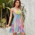 thumbnail image 5 of Beautiful Mermaid Scales Women's Tank Dress V Neck Sleeveless Summer Sundress, 5 of 7