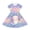 Axolotl Mermaid Scale Print, variant on White Tiger Pattern Girls Short Sleeve Maxi Dress Polyester Spandex Stylish Breathable 2-14 Years Old Girls Short Sleeve Casual Maxi Dress for Kids
