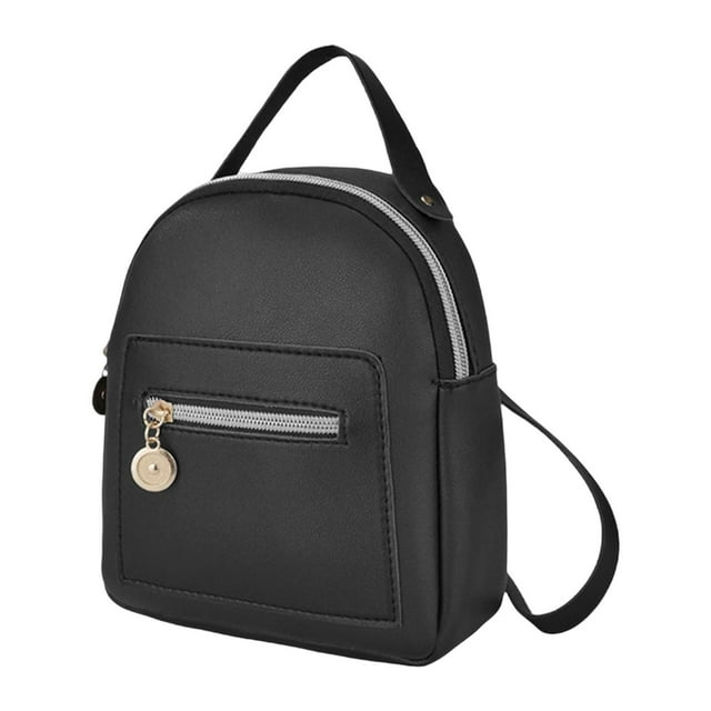 Mini Mochila Para Mujer, Bolso De Hombro Ligero Y Sencillo Para Niñas, Universidad, Mujer, Negro