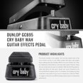 thumbnail image 2 of Dunlop GCB95 Cry Baby Wah Guitar Effects Pedal with Accessory Bundle, 2 of 4