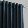 thumbnail image 3 of Dark Denim Blue Thermal Room Darkening Woolen Weave Curtain (1 Panel), Dark Denim Blue, 50W X 84L, 3 of 6