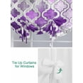 thumbnail image 3 of Purple Morocco Tie Up Curtains for Windows 63 Inch Length Balloon Curtains Kitchen Adjustable Balloon Window Shade Rustic Country Smear Street Mottled Art Tie Up Bathroom Curtain Window 42"x63", 3 of 6