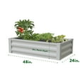 thumbnail image 3 of Greenes Fence Powder-Coated Metal Raised Garden Bed Planter 24" W x 48" L x 10" H, 3 of 3