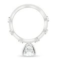 thumbnail image 4 of ESTE ORIGIN 2.00Ct Pear Cut Solitaire Lab-Grown Diamond Engagement Ring – Hidden Halo & Round Side Stones in 14K White Gold for Women US 10.5, 4 of 8