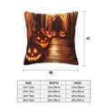 thumbnail image 3 of Halloween Throw Pillow Covers, Halloween Pumpkin Corridor Halloween Decorations Square Pillow Cases with Invisible Zipper for Bed Couch Sofa, Farmhouse Halloween Decor-2 Pack 16x16, 3 of 6