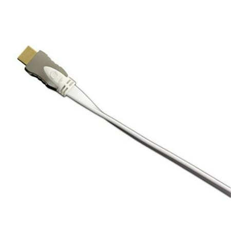 GE Flat White HDMI Cable A Plug to A Plug, 8'