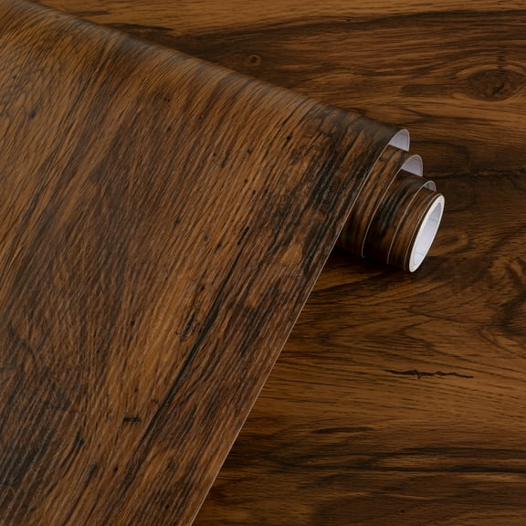 UMIGGEE Wood Grain Wallpaper 15.7-in x 118-in Peel and Stick Wallpaper Vinyl Film Self Adhesive Removable Brown Decor Wall Paper for Cabinet Drawer Shelf Liner Easy to Clean