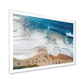 thumbnail image 2 of Designart "Majesty in Blue Aerial Beach Views III" Beach Framed Wall Art Decor - Coastal White Beach & Ocean Living Room Framed Canvas Art, 2 of 6