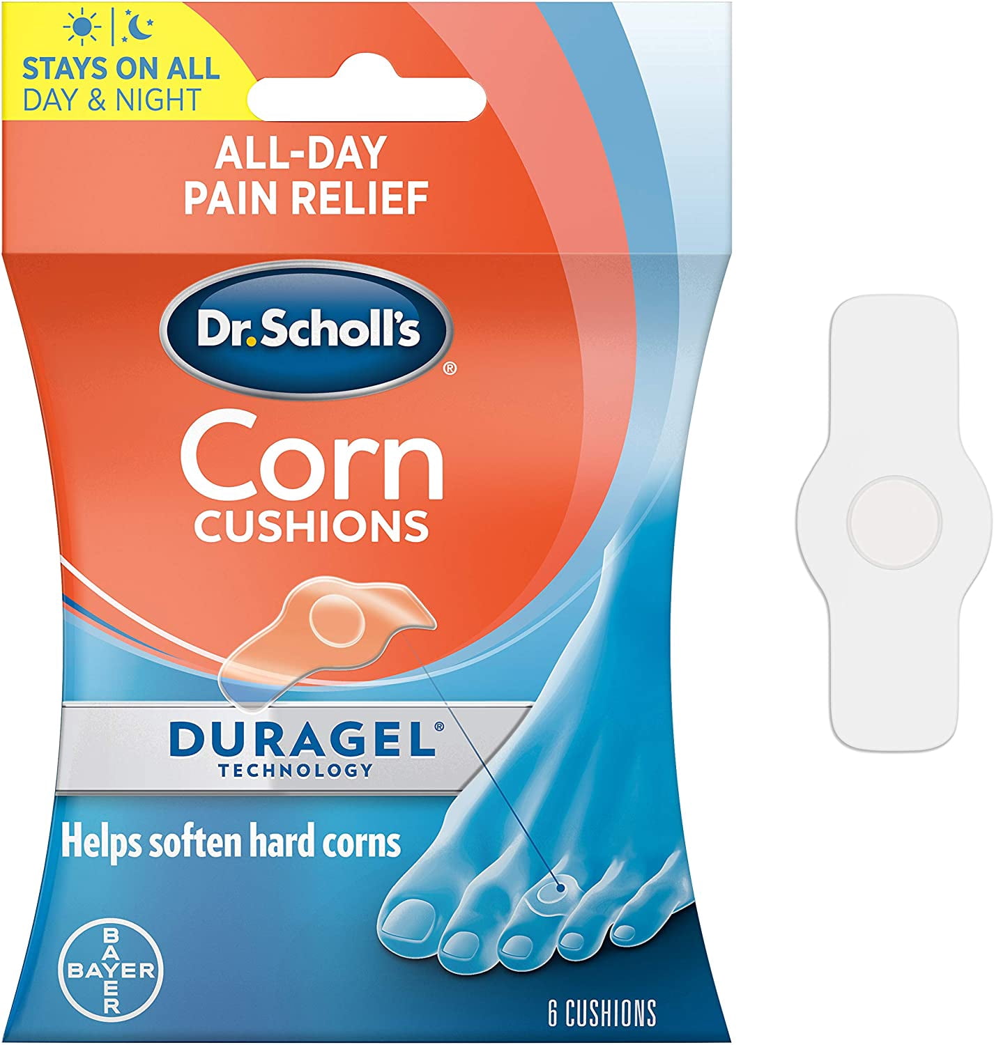 Dr. Scholl's Corn Cushions with Duragel Technology, Pack of 6