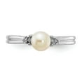 thumbnail image 5 of Sterling Silver Rhodium Plated Diamond and FW Cultured Pearl Ring, 5 of 6