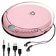 thumbnail image 1 of Reproductor de CD Deluxe Products portátil rosa con antideslizante y accesorios, 1 of 7