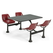 OFM Model 1002 48L x 24W in. Cluster Commercial Dining Table and Chairs