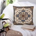 thumbnail image 3 of 14x14 Pillow Covers Set of 2, Boho Ethnic Throw Pillow Covers Decorative Couch Cushion Case, Vintage Bohemian Traditional Floral Classic Microfiber Square Pillowcases for Bedroom Car Living Room, 3 of 7