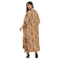 thumbnail image 5 of Gypsie Blu Light Brown Tribal Plus Size Polyester Long Kaftan Dresses for Women, 5 of 7