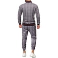 thumbnail image 4 of Men Track Suits Sets Long Sleeve Full-zip Sweatsuit Plaid Active Jackets and Jogging Pants 2 Piece Outfits, 4 of 6