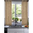 thumbnail image 2 of Country Farmhouse Sheer Curtains 54 Inch Length 2 Panels Set for Living Room/Bedroom, Vintage Plants Lines Pattern Brown Kitchen Curtains Grommet Semi-Sheer Curtains Window Treatments 42"x54"x2, 2 of 7