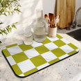 thumbnail image 3 of Cute Checkered Coffee Drying Mat Super Absorbent Diatom Mud, Easy to Clean, Perfect Accessory for Kitchen & Coffee Bar, Coffee Mat Retro Aesthetic, 195x12in, 3 of 7