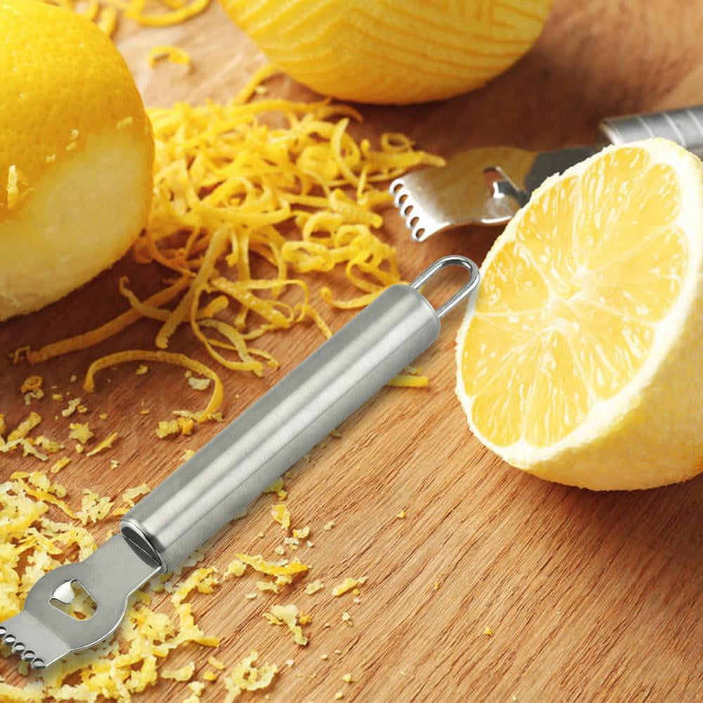  2Pcs Lemon Zester Tool Citrus Peeler Zester Grater with Handle  Stainless Steel Fruit Grater Peeling Knife Multipurpose Kitchen Gadgets Bar  Accessories : Home & Kitchen