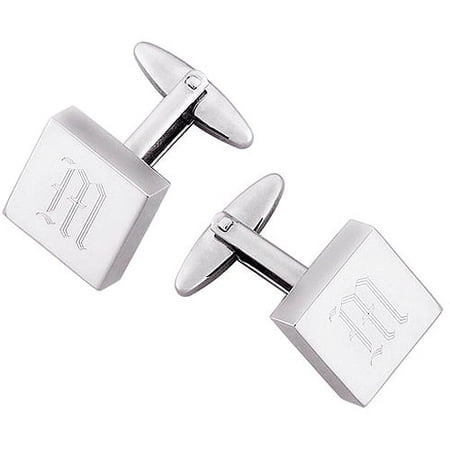 Personalized Stainless Steel Engraved Square Cuff Links