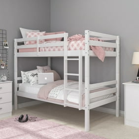 Campbell Wood Twin Over Twin Convertible Bunk Bed, Multiple Colors