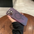 thumbnail image 6 of Solennerer Phone Case Applicable for IPhone 15promax Mobile Phone Case Ice Mist Magnetic Suction IPhone14 with Its Own Lens Film PC Matte Case, 6 of 7