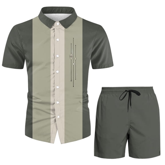 Vedolay Short Outfits Men's Shorts Sleeve Mens Outfits 2 Piece Fashion Tracksuit Comfy Casual Set,Gray XXL