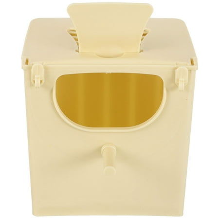 WEUVEB Light Yellow Plastic Bird Nesting Box for Breeding and Hatching Birdhouse for Small Birds 1 Piece WEUVEB Light Yellow Plastic Bird Nesting Box for Breeding and Hatching Birdhouse for Small Birds 1 Piece