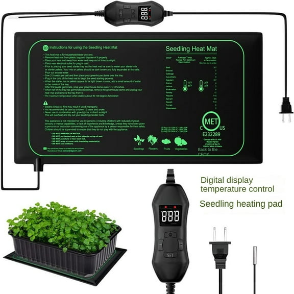 Digital display temperature control seedling heating pad plant flower seedling breeding heating pad, 25cm*52.5cm