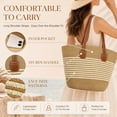 thumbnail image 4 of DAKIMOE Straw Beach Bag For Women Summer Boho Tote Bag Handbags Large Shoulder Purses Woven for Vacation, 4 of 7