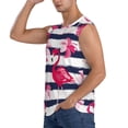 thumbnail image 3 of Fotbe Pink Flamingos Men's Camiseta sin Mangas Estampada para Hombres, Playera Casual para Gimnasio, Entrenamiento, Playa-Medium, 3 of 7