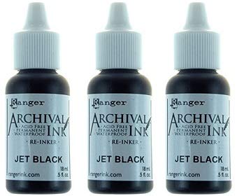 Ranger ARR5-30799 Reinker Archival, Jet Black (3-(Pack))