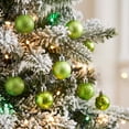 thumbnail image 4 of NWQKYZGH 24PCS Shatterproof Plastic Christmas Baubles Matte Shiny Glitter Hanging Ornament Balls for Indoor Outdoor Xmas Tree Holiday Festival Decor -1.2IN, 4 of 6