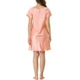 thumbnail image 3 of Unique Bargains Women's Pajama Dress Satin Sleepwear Nightshirt Soft Lounge Nightgowns, 3 of 5