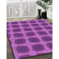 thumbnail image 3 of Ahgly Company Machine Washable Indoor Square Transitional Dark Orchid Purple Area Rugs, 4' Square, 3 of 7