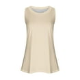 thumbnail image 6 of GaThRRgYP Women's Tank Tops Summer,Women Tank Summer Solid Color Round-Neck Sleeveless Casual Tunic Blouse Beige S, 6 of 6