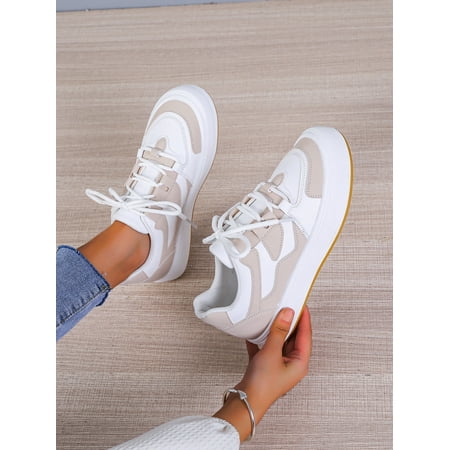 

Two Tone Lace-up Front Skate Shoes Women‘s Footwear