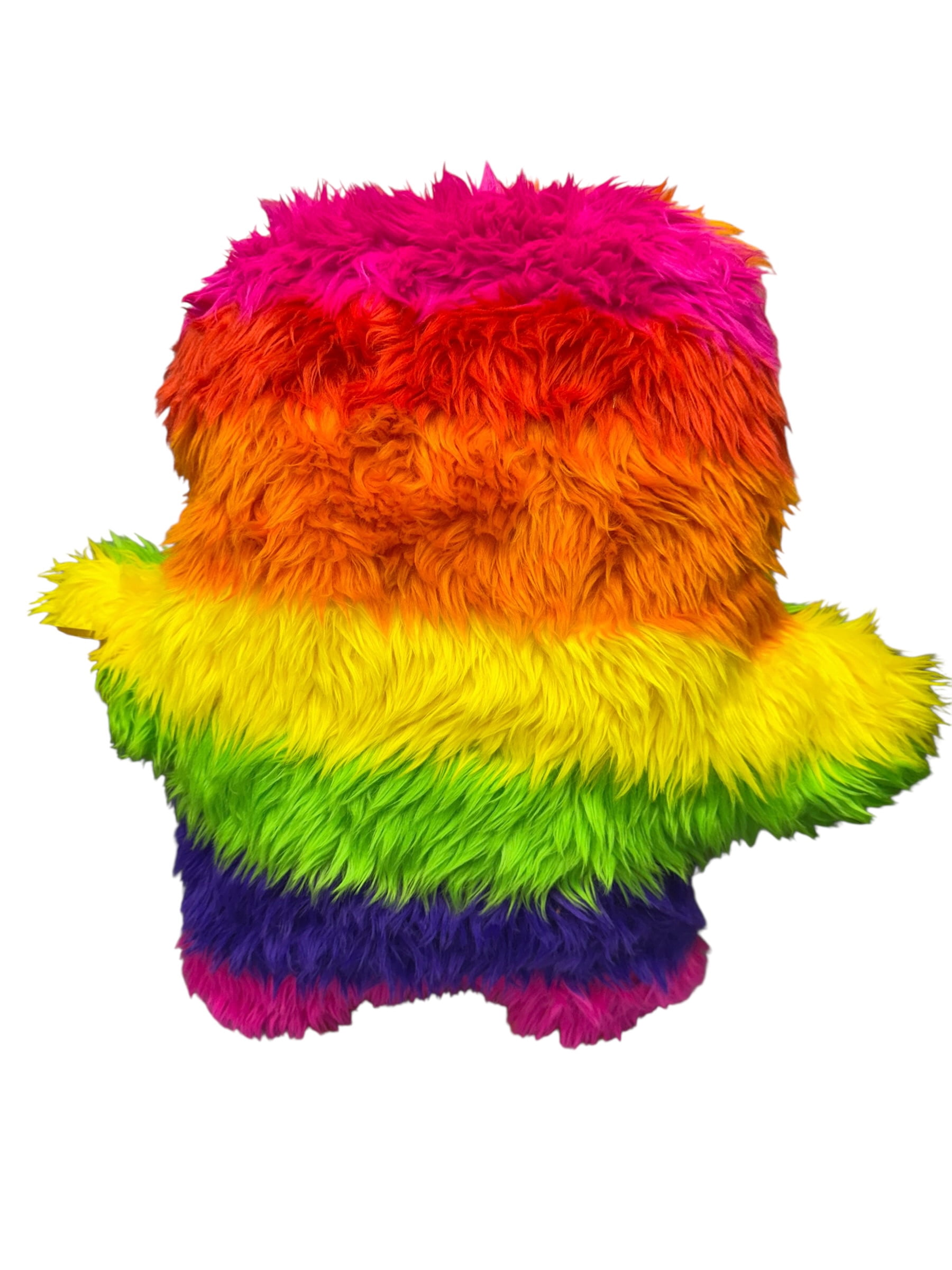 17" Fuggler Bigg Fugg Oogah Boogah (Rainbow Stripe) Funny Ugly Monsters Plush Weird Alternative Plush Human-like teeth, Large and in Charge