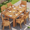 thumbnail image 3 of Wingyz Outdoor Patio Dining Chairs Set of 4 Armchair for Lawn Garden Backyard, Wood Color, 3 of 7