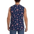 thumbnail image 4 of Lsque Star Dog Paw Print Men's Cotton Blend Sleeveless Muscle Shirts (S-3XL)- Moisture Wicking, Odor Protection, UPF 30+,X-Large, 4 of 8