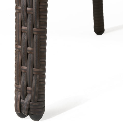 Chairs Set of 4, Outdoor Stackable Patio Dining Chairs with Cushions for Garden, Brown